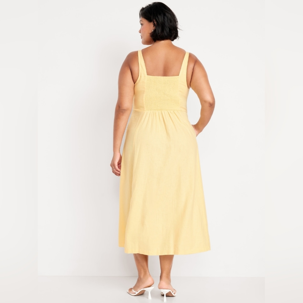 Old Navy butter Yellow Midi Dress - Picture 7 of 7